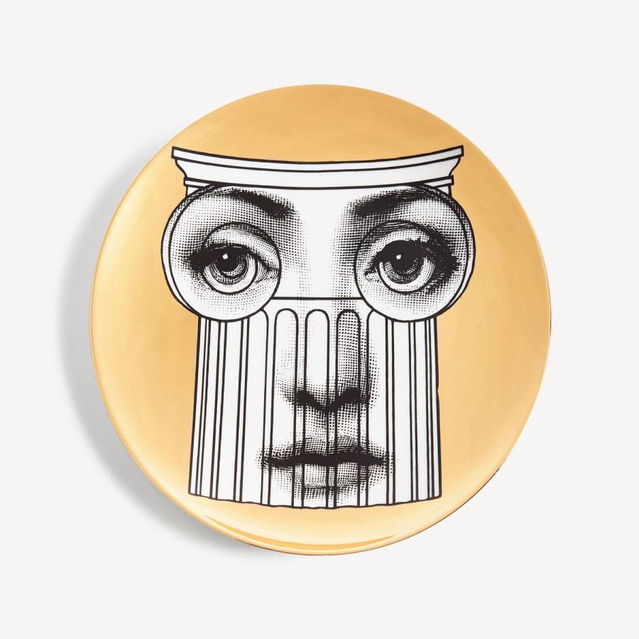 Fornasetti Piatto Da Muro Tema E Variazioni N.278 Bianco/Nero/Oro Antichita