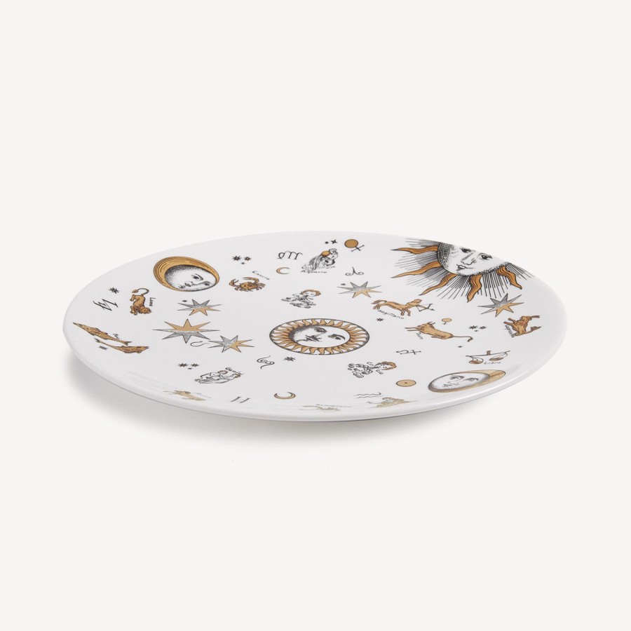 Fornasetti Piastra Astronomici Bianco/Nero/Oro Piatti Decorativi