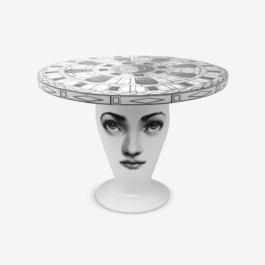 Fornasetti Tavolo Architettonico Bianco Nero Tabelle