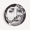 Fornasetti Piatto Da Muro Tema E Variazioni N.383 Bianco Nero Animali