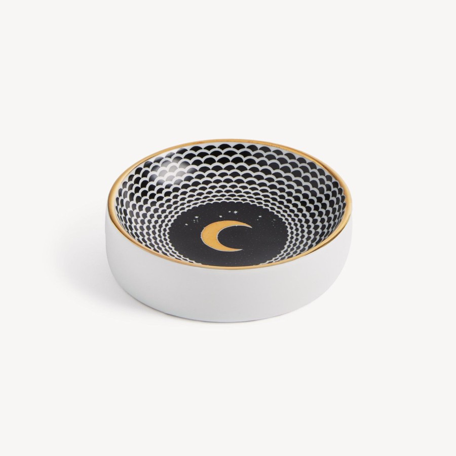 Fornasetti Posacenere Lunocentrica Bianco/Nero/Oro Posacenere Di Design