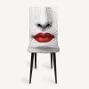 Fornasetti Sedia Bocca Bianco/Nero/Rosso Sedie