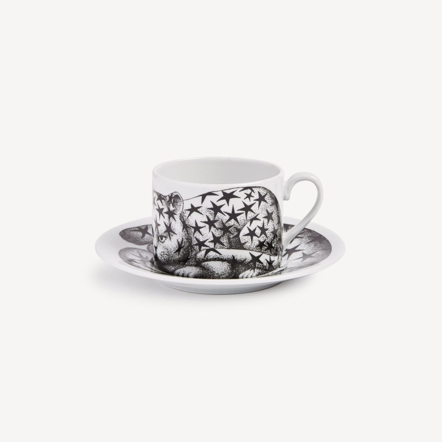 Fornasetti Tazza Te Alta Fedelta Stellato Bianco Nero Set Da Te E Caffe