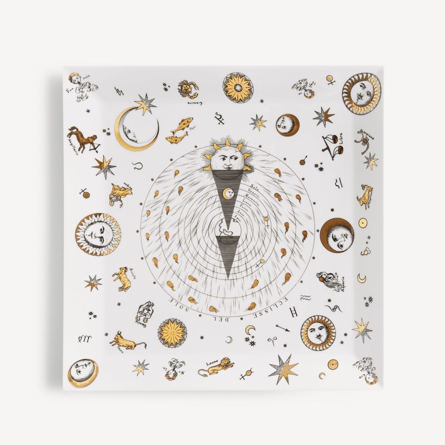 Fornasetti Vassoio Astronomici Bianco/Nero/Oro Vassoi Decorativi