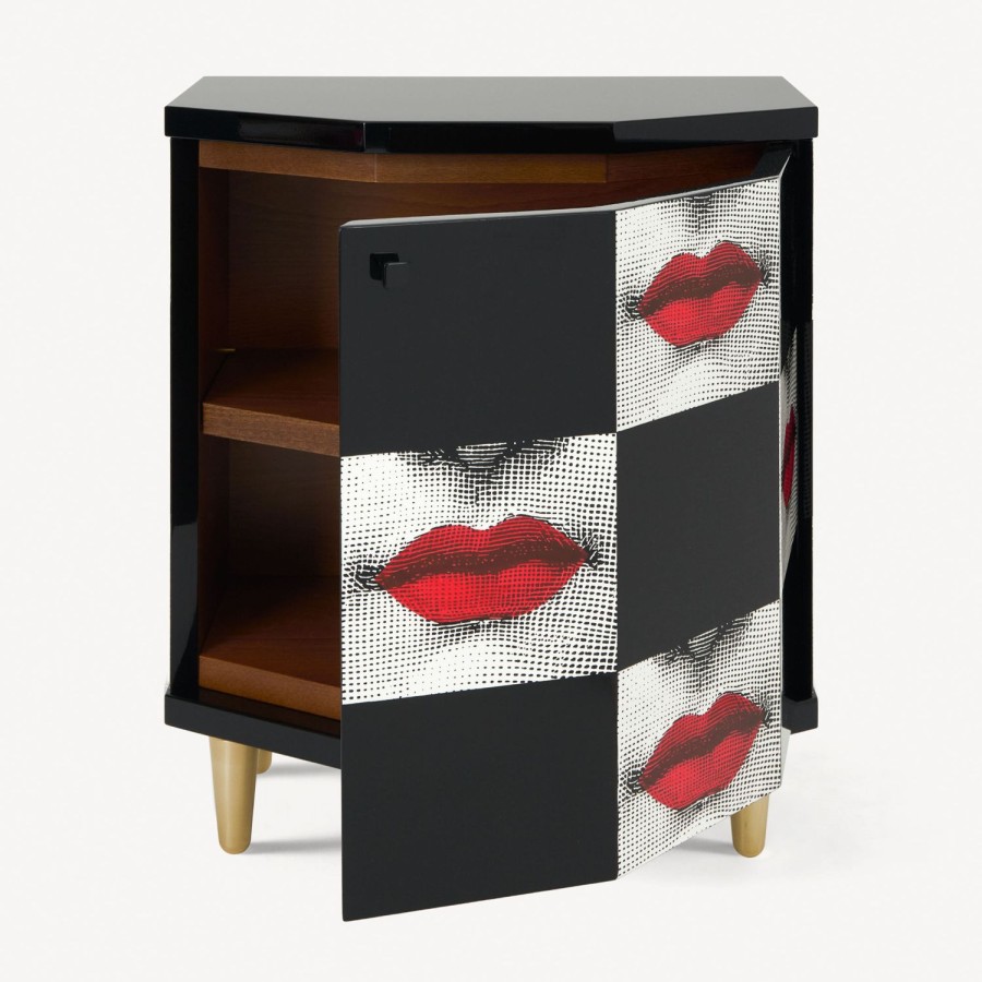 Fornasetti Comodino Poliedrico Kiss Rosso/Bianco/Nero Armadietti