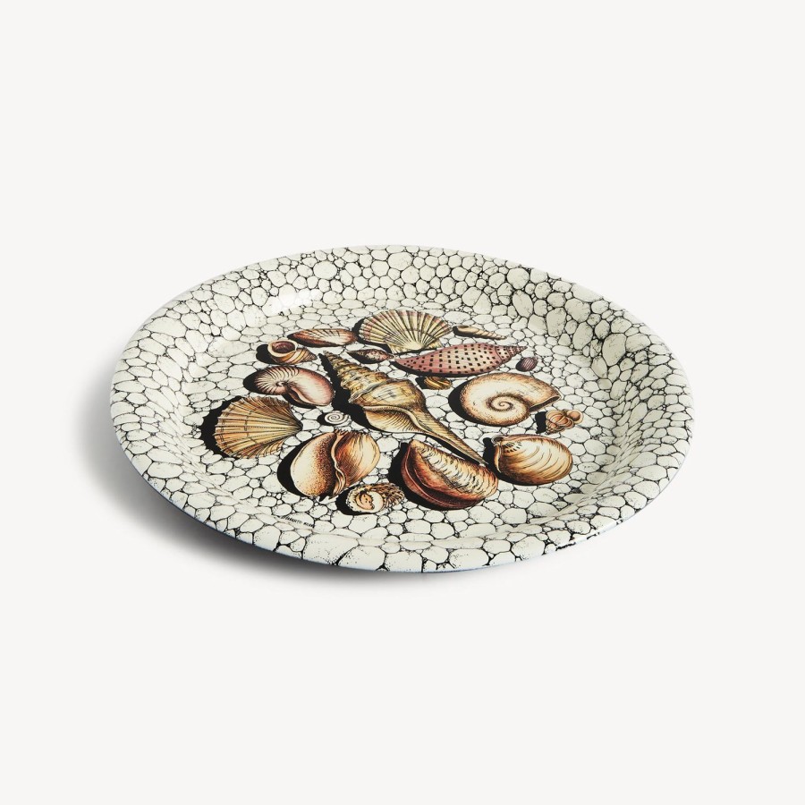 Fornasetti Vassoio Conchiglie E Ciotoli Multicolore Vassoi E Pliants Decorativi