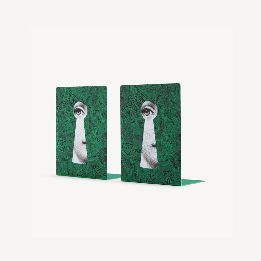 Fornasetti Fermalibri Serratura Su Malachite Verde/Bianco/Nero Fermalibri