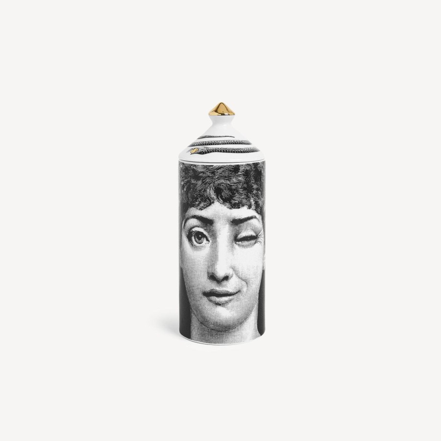 Fornasetti Talvolta Spray Profumato Per Ambiente - Mascherina Decor - Fragranza Frutto Proibito Bianco/Nero/Oro Spray Per Ambienti