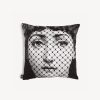 Fornasetti Cuscino Burlesque Bianco Nero Cuscini