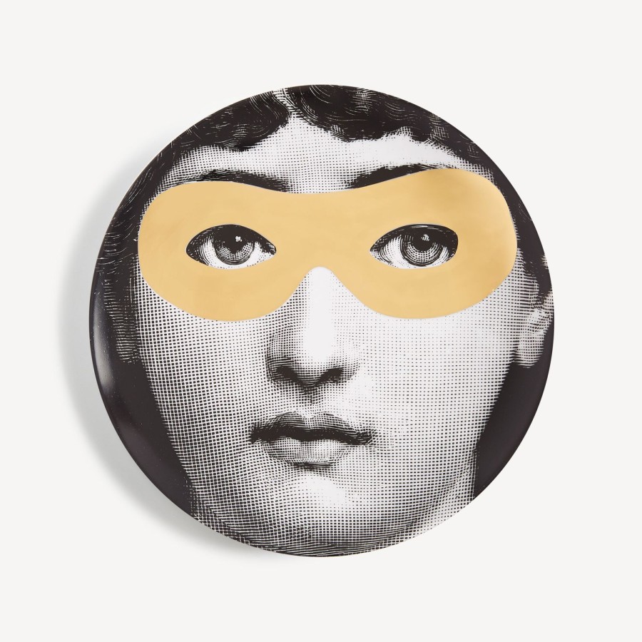 Fornasetti Piatto Da Muro Tema E Variazioni N.22 Bianco/Nero/Oro Occhi