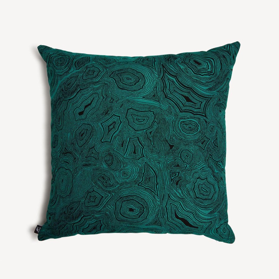 Fornasetti Cuscino Da Esterno Malachite Verde/Nero Cuscini