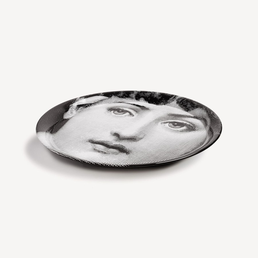 Fornasetti Vassoio Tema E Variazioni N.1 Bianco Nero Vassoi E Pliants Decorativi