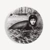 Fornasetti Piatto Da Muro Tema E Variazioni N.195 Bianco Nero Animali