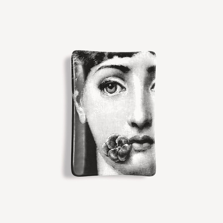 Fornasetti Posacenere Rettangolare Tema E Variazioni N.137 Bianco Nero Posacenere Di Design