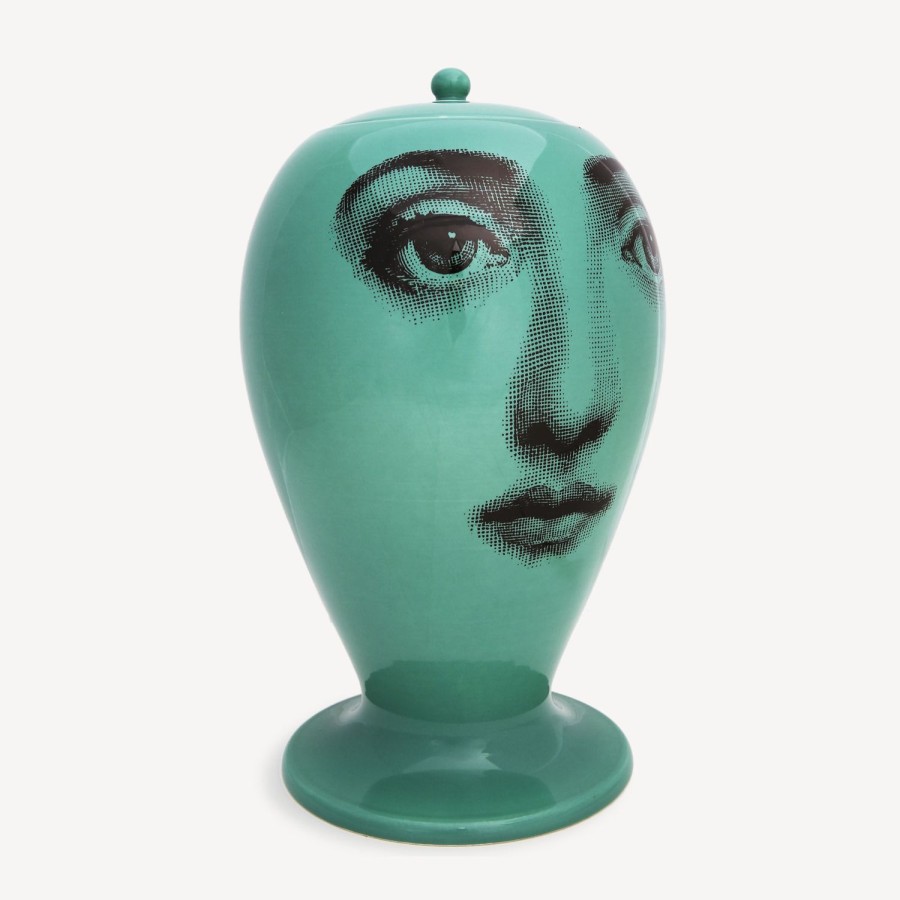 Fornasetti Vaso Buongiorno/Buonanotte Verde/Nero Vasi