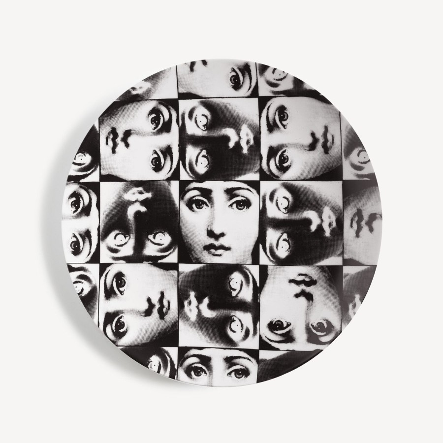 Fornasetti Piatto Da Muro Tema E Variazioni N.275 Bianco Nero Ripetizione