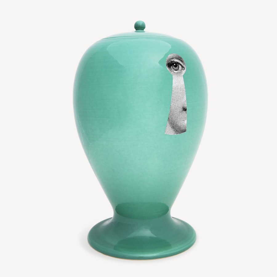 Fornasetti Vaso Chiave/Serratura Verde/Nero Vasi