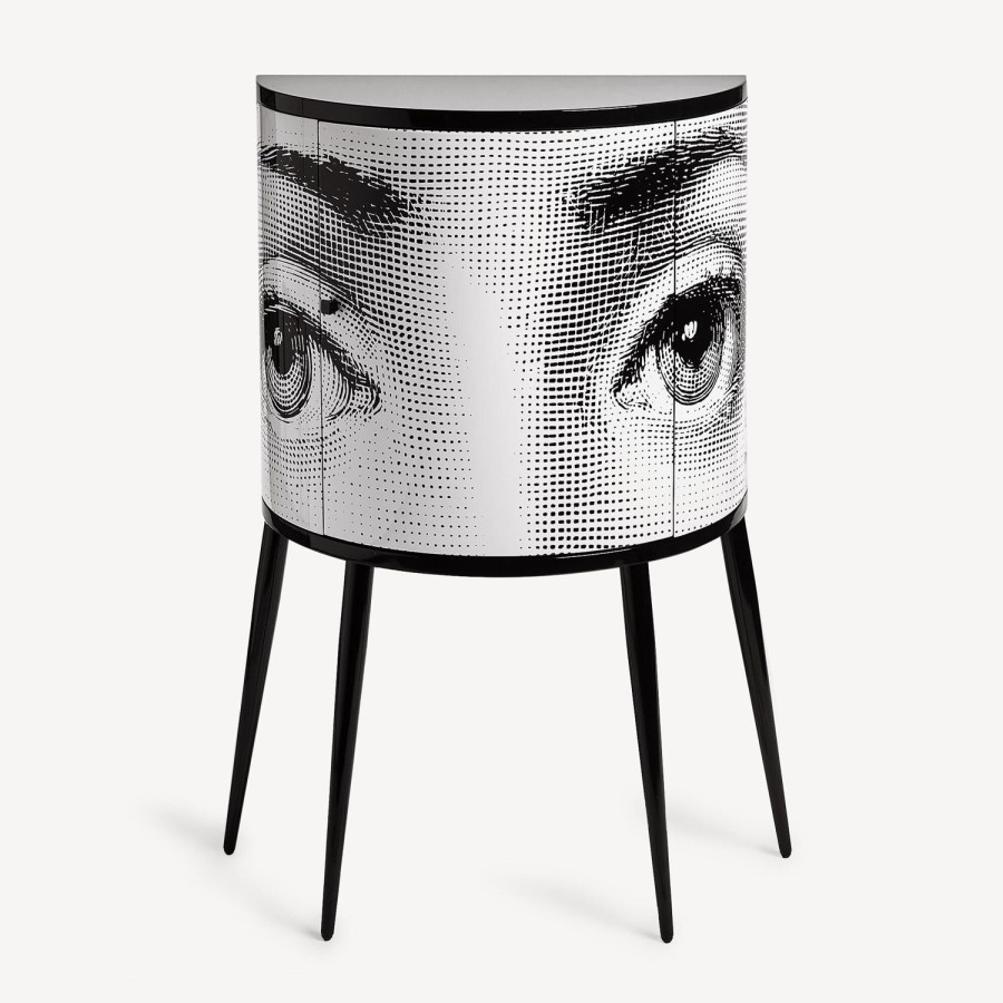 Fornasetti Consola Occhi Bianco Nero Console Di Archiviazione