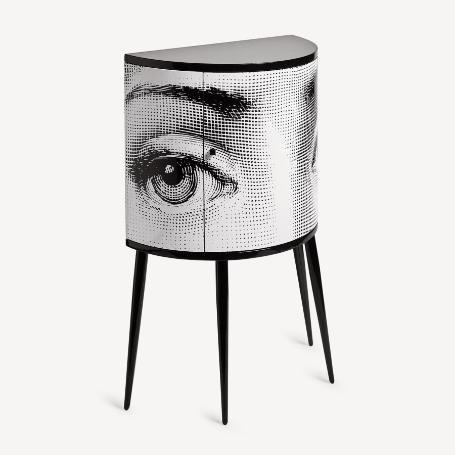 Fornasetti Consola Occhi Bianco Nero Console Di Archiviazione