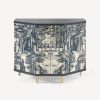 Fornasetti Piccolo Mobiletto Poliedrico Giardino Settecentesco Blu/Avorio Armadietti