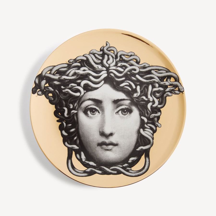 Fornasetti Piatto Da Muro Tema E Variazioni N.217 Bianco/Nero/Oro Antichita