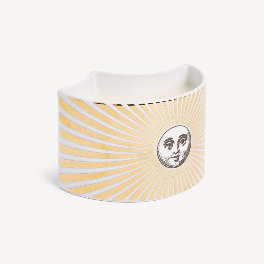 Fornasetti Candela Profumata Nel Vaso Nel Mentre - Soli Decor - Fragranza Immaginazione Bianco/Nero/Oro Candele Profumate