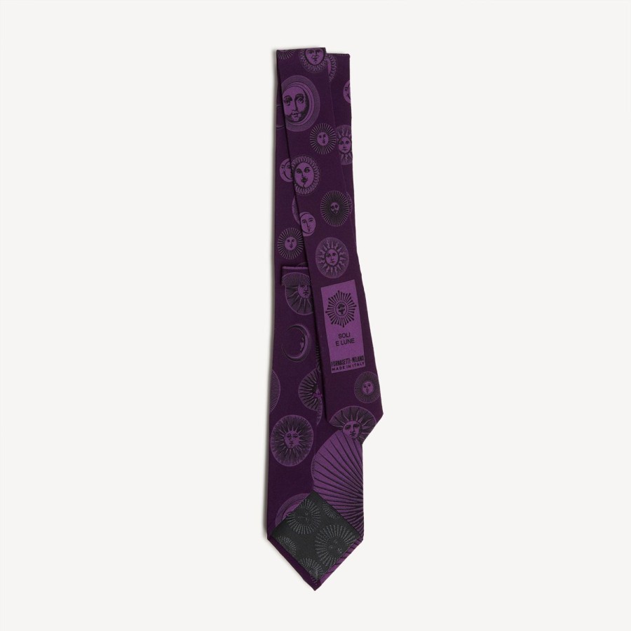 Fornasetti Tie Soli Viola Cravatte