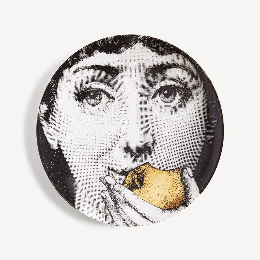 Fornasetti Piatto Da Muro Tema E Variazioni N.360 Bianco/Nero/Oro Frutta