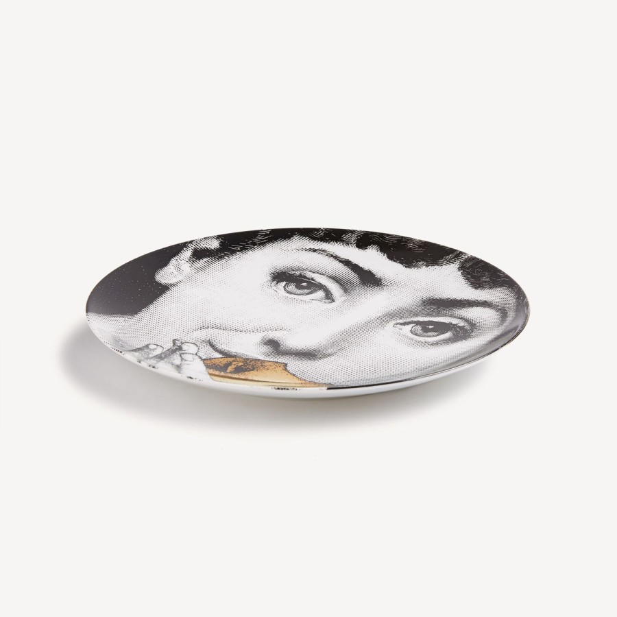 Fornasetti Piatto Da Muro Tema E Variazioni N.360 Bianco/Nero/Oro Frutta