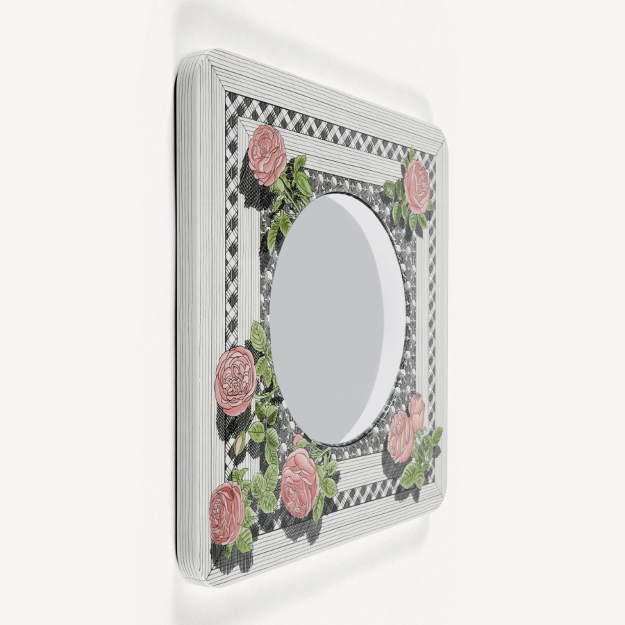 Fornasetti Cornice Con Specchio Convesso Musciarabia Multicolore Specchi Di Design