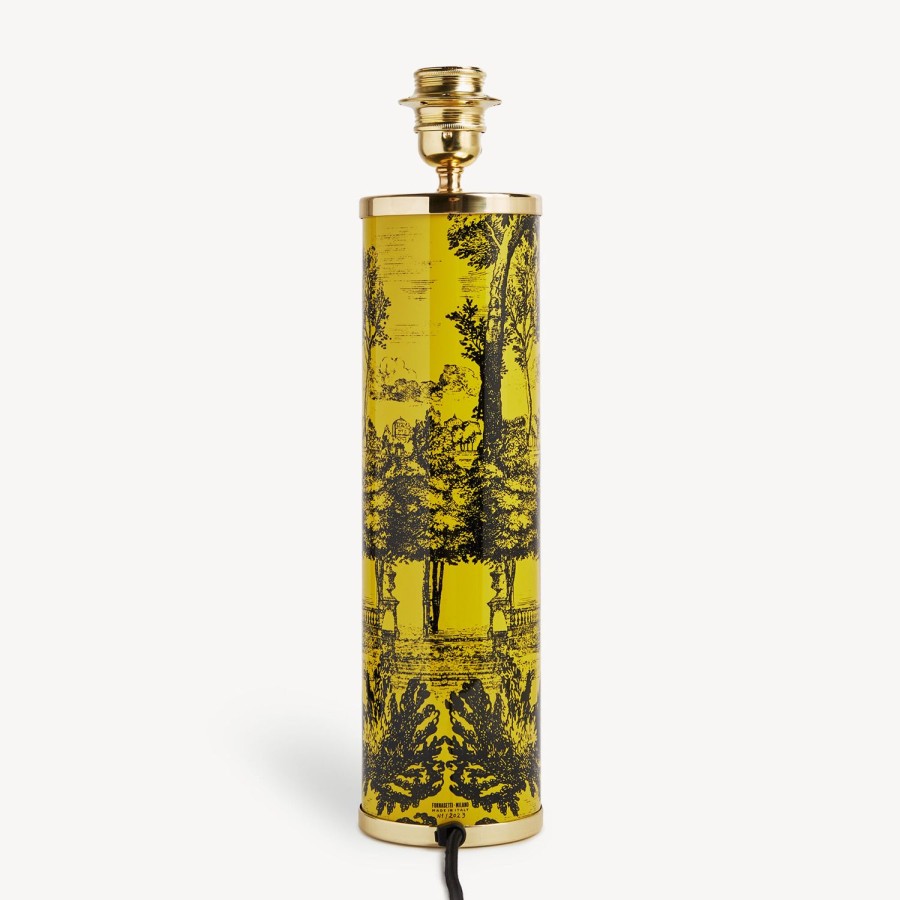 Fornasetti Lampada Giardino Settecentesco Nero Giallo Lampade E Paralumi