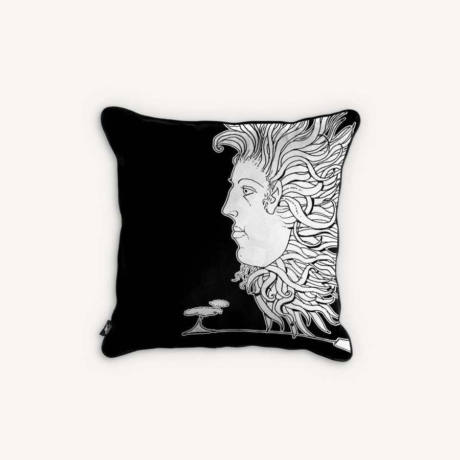 Fornasetti Cuscino Solitudine Bianco Nero Cuscini