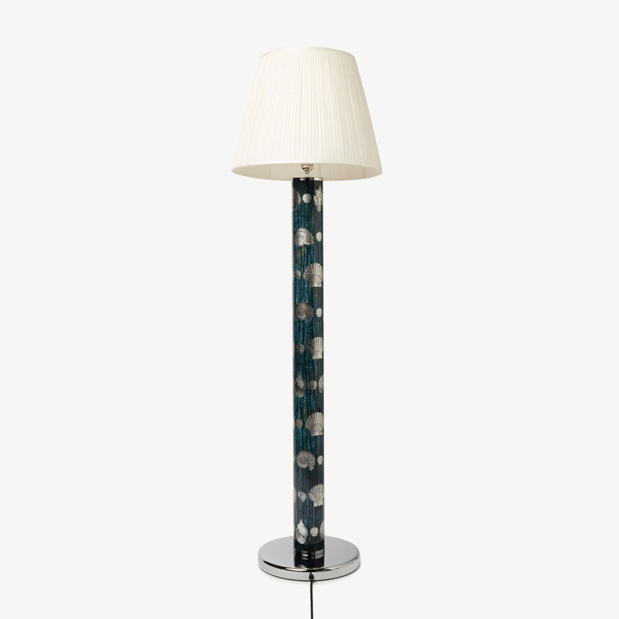 Fornasetti Lampada Da Terra Giro Di Conchiglie Argento/Blu Lampade E Paralumi