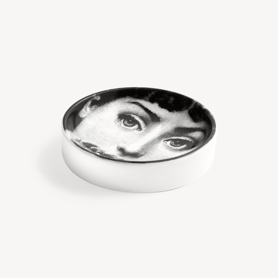 Fornasetti Posacenere Rotondo Tema E Variazioni N.137 Bianco Nero Posacenere Di Design