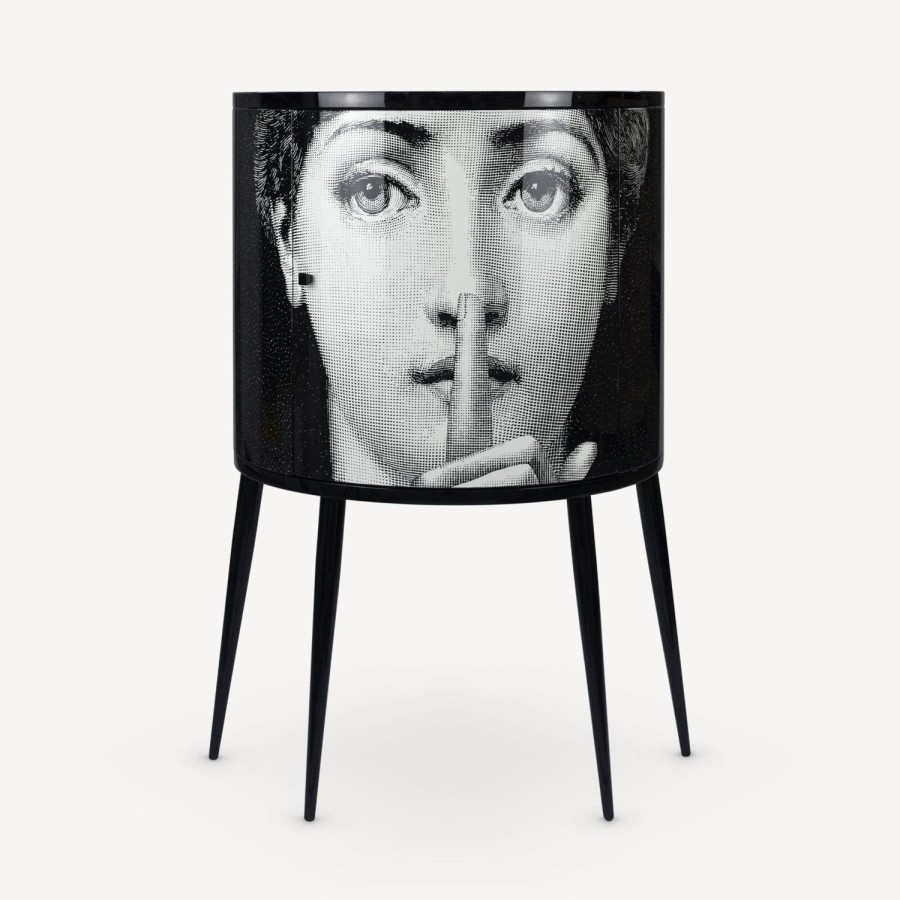 Fornasetti Consola Silenzio Bianco Nero Console Di Archiviazione