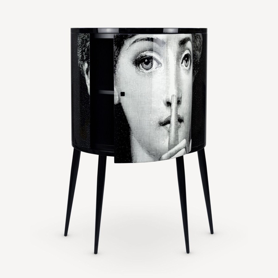 Fornasetti Consola Silenzio Bianco Nero Console Di Archiviazione