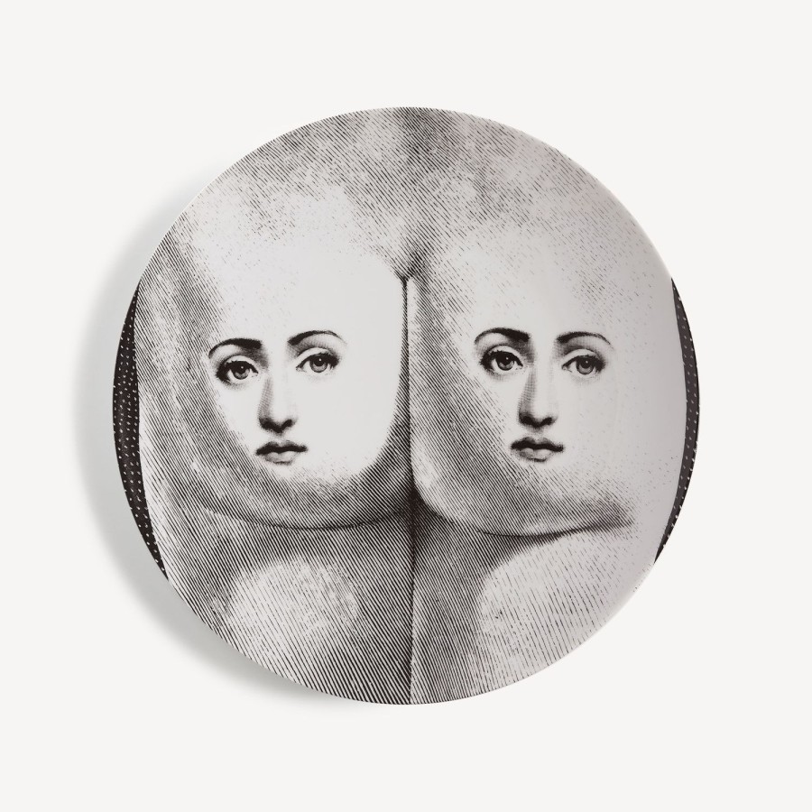 Fornasetti Piatto Da Muro Tema E Variazioni N.302 Bianco Nero Disegni Anatomici