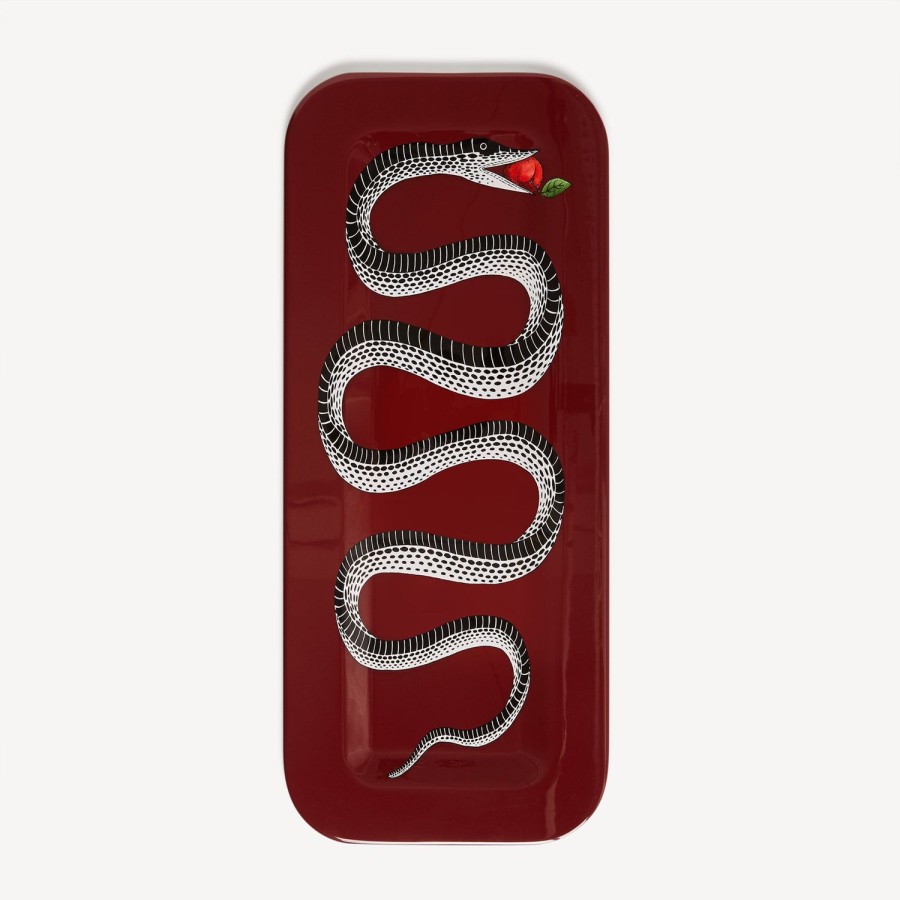 Fornasetti Vassoio Serpente Multicolore Vassoi E Pliants Decorativi