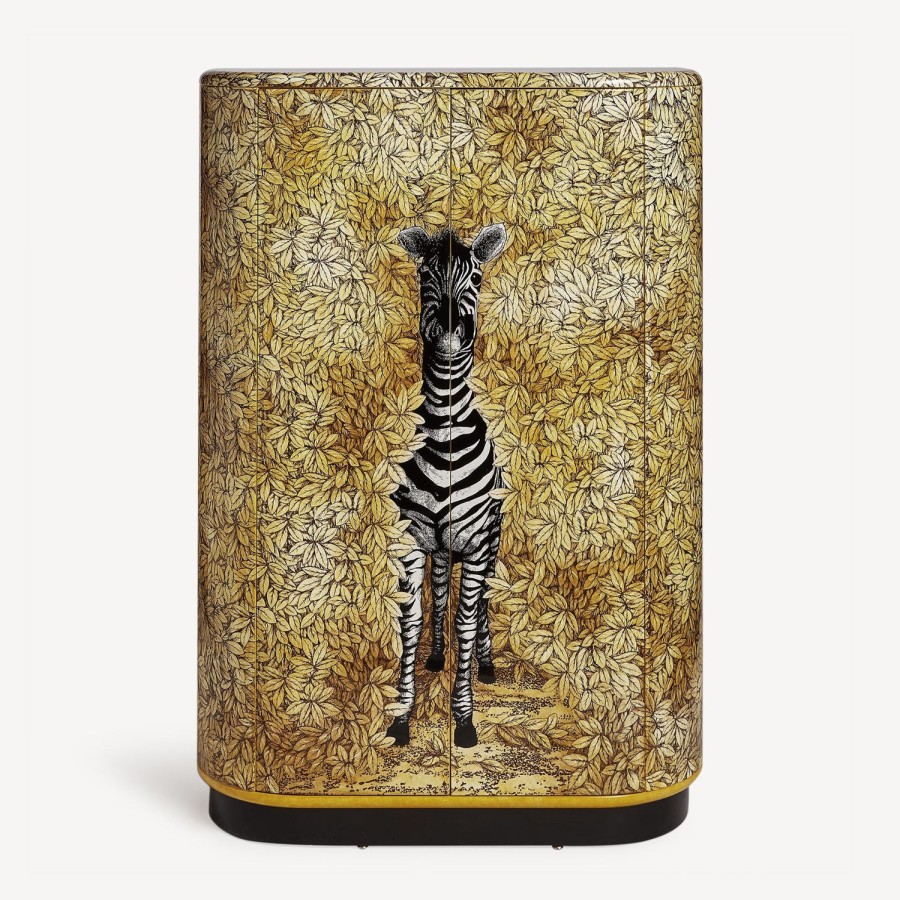 Fornasetti Mobiletto Curvo Zebra Multicolore Armadi Curvi