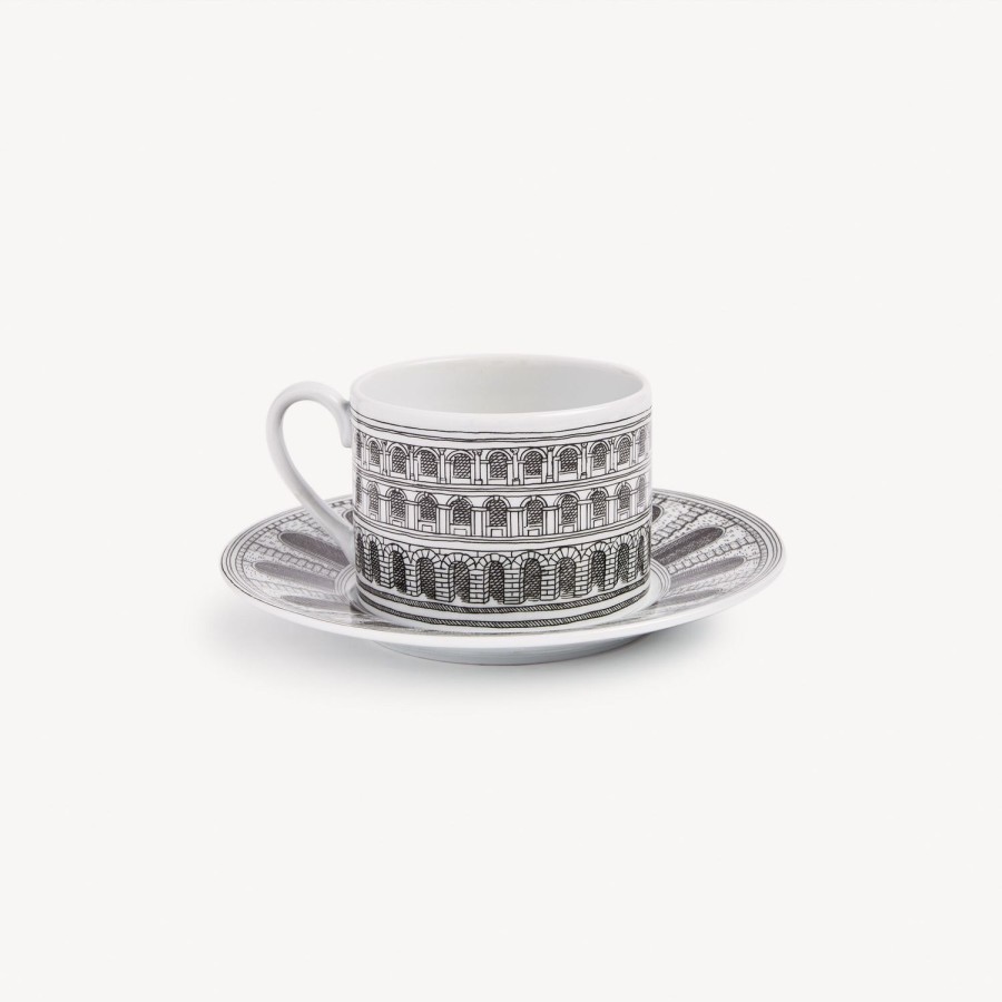 Fornasetti Architettura Della Tazza Da Te Bianco Nero Set Da Te E Caffe