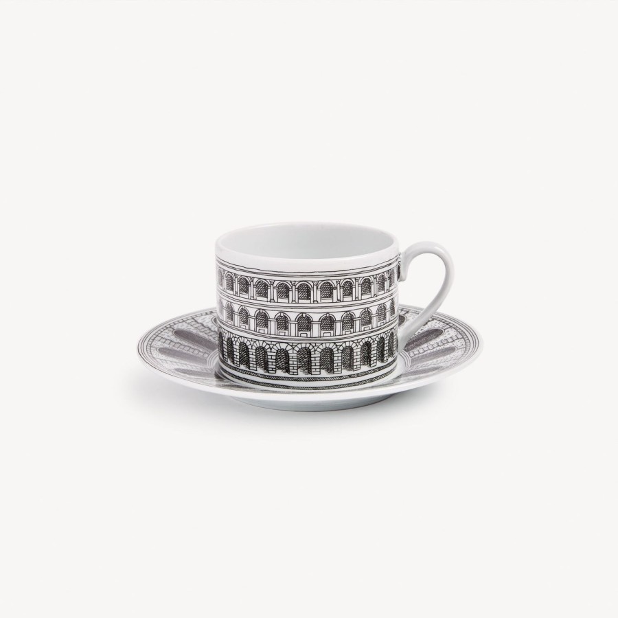 Fornasetti Architettura Della Tazza Da Te Bianco Nero Set Da Te E Caffe