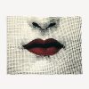 Fornasetti Tappeto Bacio Bianco/Nero/Rosso Tappeti Di Design