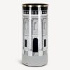 Fornasetti Portaombrelli Casa Con Colonne Bianco/Nero/Oro Portaombrelli