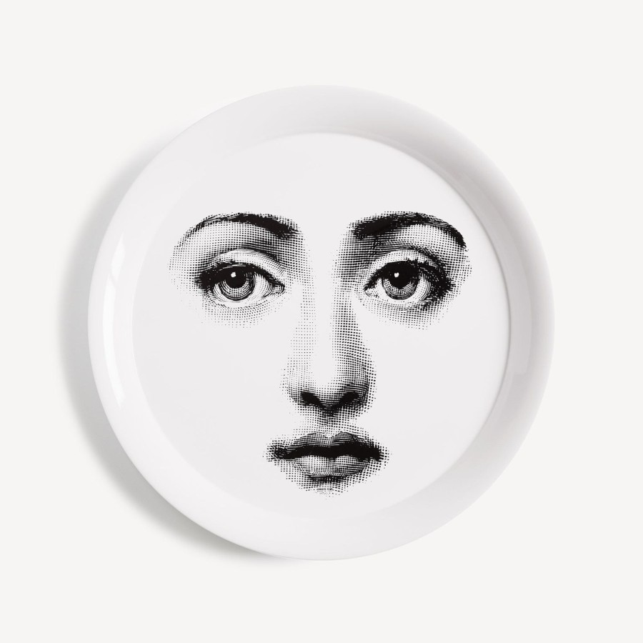 Fornasetti Vassoio Tema E Variazioni N.6 Bianco Nero Vassoi E Pliants Decorativi