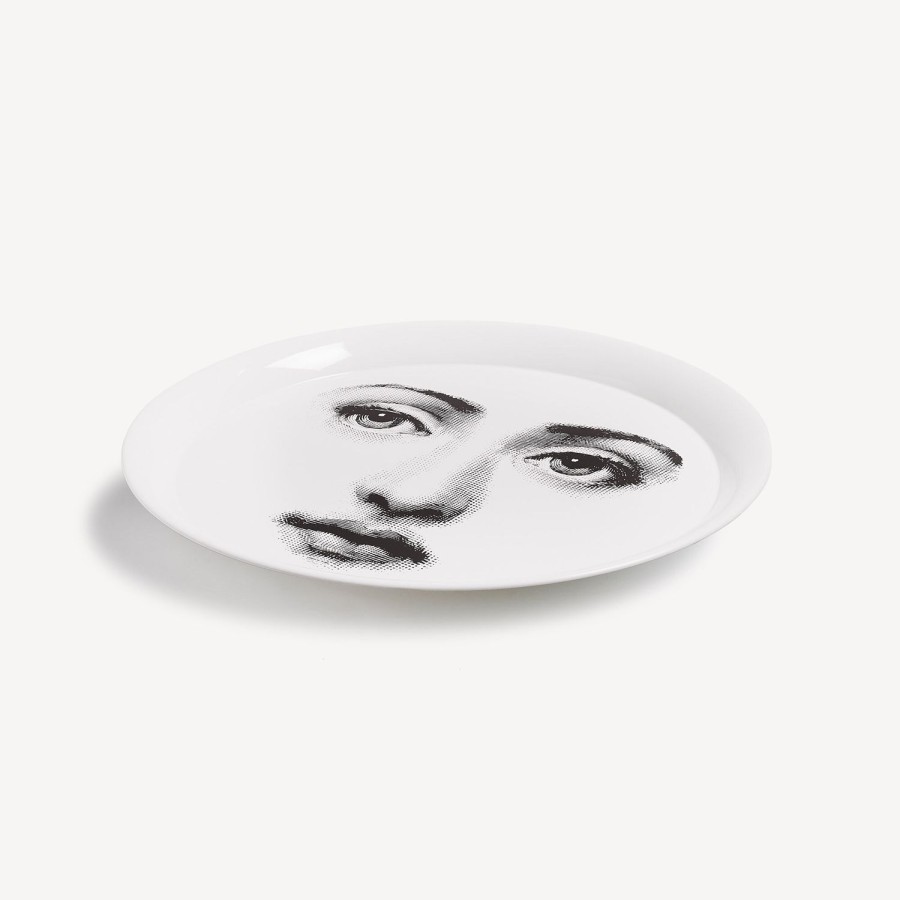 Fornasetti Vassoio Tema E Variazioni N.6 Bianco Nero Vassoi E Pliants Decorativi