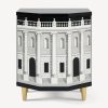 Fornasetti Comodino Poliedrico Casa Con Colonne Bianco Nero Armadietti