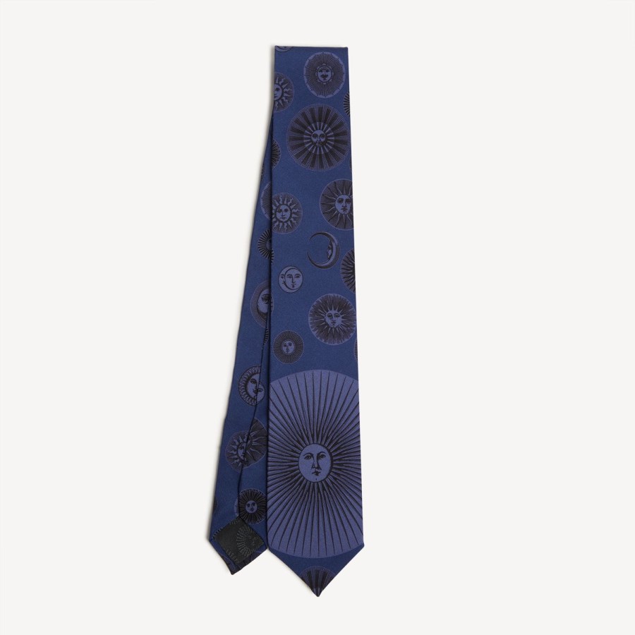 Fornasetti Tie Soli Blu Cravatte