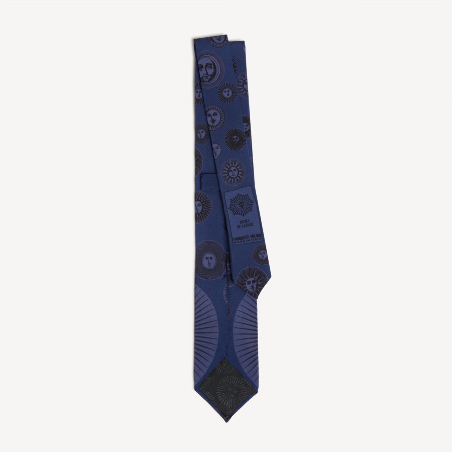 Fornasetti Tie Soli Blu Cravatte