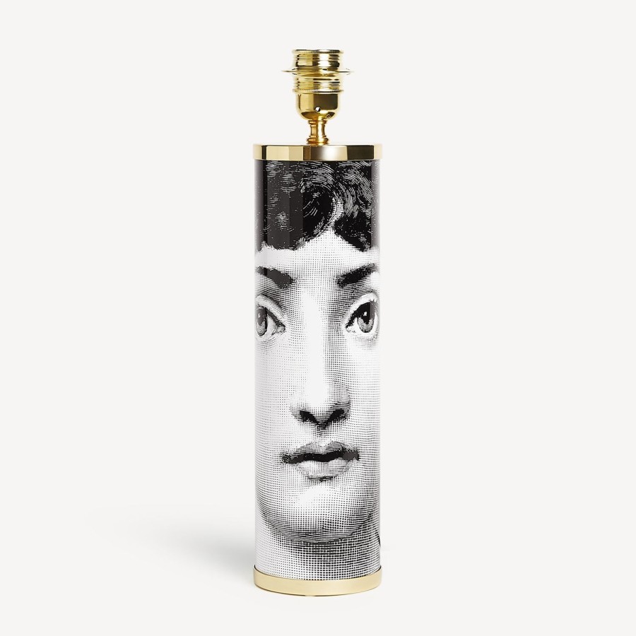 Fornasetti Base Lampada Cilindrica Viso Bianco Nero Lampade E Paralumi