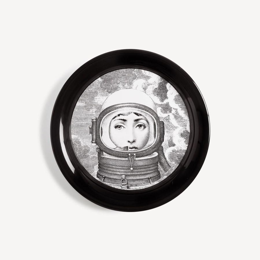 Fornasetti Vassoio Palombara Bianco Nero Vassoi E Pliants Decorativi